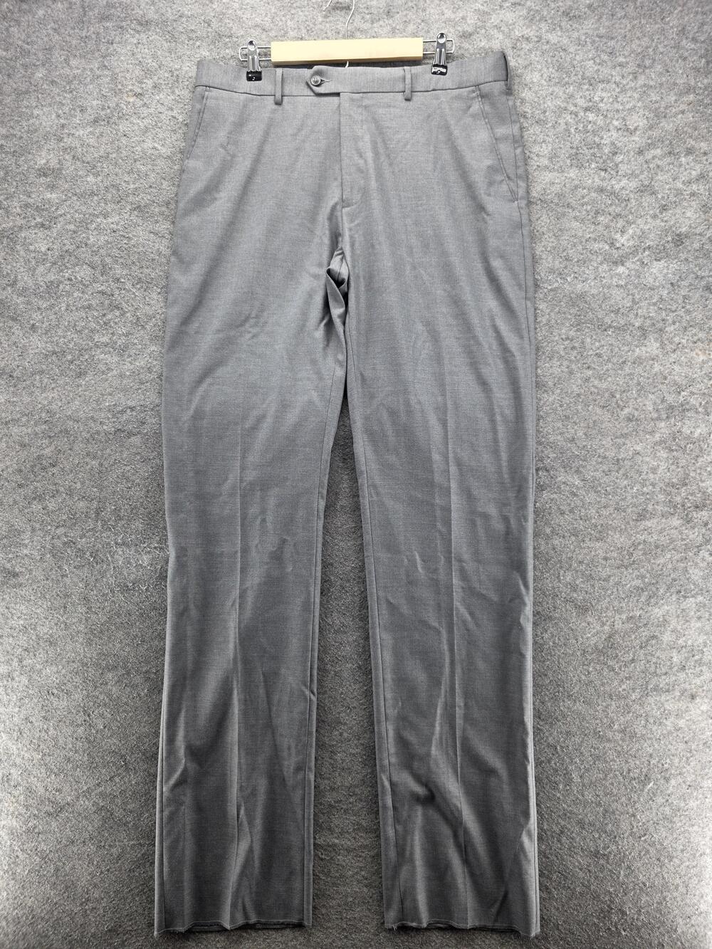 Croft & Barrow Pants Mens 36 Gray Classic Fit Dress Slacks Polyester Viscose